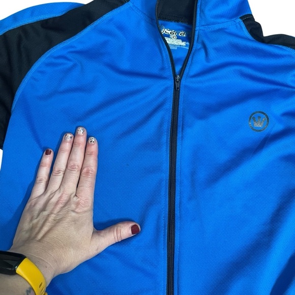 GUC Canari Blue/Black Front Zip Men’s Cycling Jersey Sz M - Picture 5 of 8
